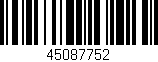 Código de barras (EAN, GTIN, SKU, ISBN): '45087752'