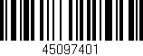 Código de barras (EAN, GTIN, SKU, ISBN): '45097401'