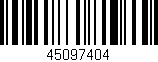 Código de barras (EAN, GTIN, SKU, ISBN): '45097404'