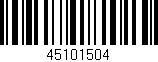 Código de barras (EAN, GTIN, SKU, ISBN): '45101504'