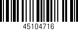 Código de barras (EAN, GTIN, SKU, ISBN): '45104716'