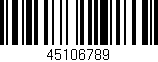 Código de barras (EAN, GTIN, SKU, ISBN): '45106789'