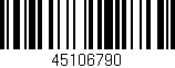 Código de barras (EAN, GTIN, SKU, ISBN): '45106790'