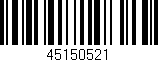 Código de barras (EAN, GTIN, SKU, ISBN): '45150521'