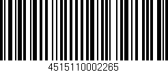 Código de barras (EAN, GTIN, SKU, ISBN): '4515110002265'