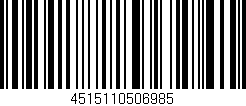 Código de barras (EAN, GTIN, SKU, ISBN): '4515110506985'