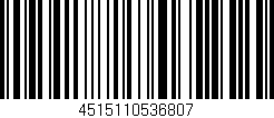 Código de barras (EAN, GTIN, SKU, ISBN): '4515110536807'