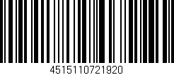 Código de barras (EAN, GTIN, SKU, ISBN): '4515110721920'