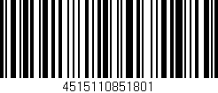 Código de barras (EAN, GTIN, SKU, ISBN): '4515110851801'