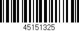 Código de barras (EAN, GTIN, SKU, ISBN): '45151325'