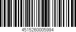 Código de barras (EAN, GTIN, SKU, ISBN): '4515260005994'