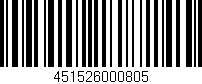 Código de barras (EAN, GTIN, SKU, ISBN): '451526000805'