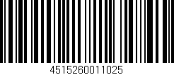 Código de barras (EAN, GTIN, SKU, ISBN): '4515260011025'