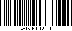 Código de barras (EAN, GTIN, SKU, ISBN): '4515260012398'