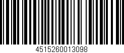 Código de barras (EAN, GTIN, SKU, ISBN): '4515260013098'