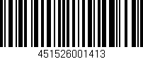 Código de barras (EAN, GTIN, SKU, ISBN): '451526001413'