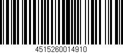 Código de barras (EAN, GTIN, SKU, ISBN): '4515260014910'