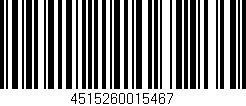 Código de barras (EAN, GTIN, SKU, ISBN): '4515260015467'