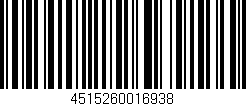 Código de barras (EAN, GTIN, SKU, ISBN): '4515260016938'