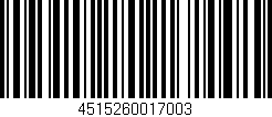 Código de barras (EAN, GTIN, SKU, ISBN): '4515260017003'