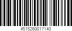 Código de barras (EAN, GTIN, SKU, ISBN): '4515260017140'