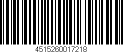 Código de barras (EAN, GTIN, SKU, ISBN): '4515260017218'