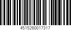 Código de barras (EAN, GTIN, SKU, ISBN): '4515260017317'