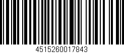 Código de barras (EAN, GTIN, SKU, ISBN): '4515260017843'