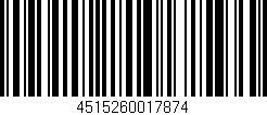 Código de barras (EAN, GTIN, SKU, ISBN): '4515260017874'