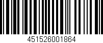 Código de barras (EAN, GTIN, SKU, ISBN): '451526001864'