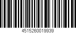 Código de barras (EAN, GTIN, SKU, ISBN): '4515260019939'