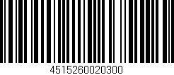 Código de barras (EAN, GTIN, SKU, ISBN): '4515260020300'