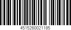 Código de barras (EAN, GTIN, SKU, ISBN): '4515260021185'