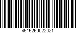Código de barras (EAN, GTIN, SKU, ISBN): '4515260022021'