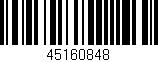 Código de barras (EAN, GTIN, SKU, ISBN): '45160848'