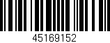 Código de barras (EAN, GTIN, SKU, ISBN): '45169152'