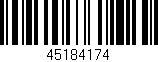Código de barras (EAN, GTIN, SKU, ISBN): '45184174'