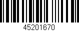 Código de barras (EAN, GTIN, SKU, ISBN): '45201670'