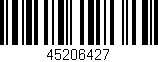 Código de barras (EAN, GTIN, SKU, ISBN): '45206427'