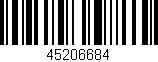 Código de barras (EAN, GTIN, SKU, ISBN): '45206684'