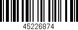 Código de barras (EAN, GTIN, SKU, ISBN): '45226874'