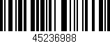 Código de barras (EAN, GTIN, SKU, ISBN): '45236988'