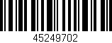 Código de barras (EAN, GTIN, SKU, ISBN): '45249702'