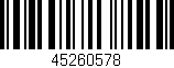 Código de barras (EAN, GTIN, SKU, ISBN): '45260578'