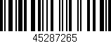 Código de barras (EAN, GTIN, SKU, ISBN): '45287265'