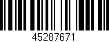 Código de barras (EAN, GTIN, SKU, ISBN): '45287671'