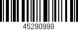 Código de barras (EAN, GTIN, SKU, ISBN): '45290998'