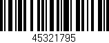 Código de barras (EAN, GTIN, SKU, ISBN): '45321795'