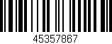 Código de barras (EAN, GTIN, SKU, ISBN): '45357867'