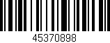 Código de barras (EAN, GTIN, SKU, ISBN): '45370898'
